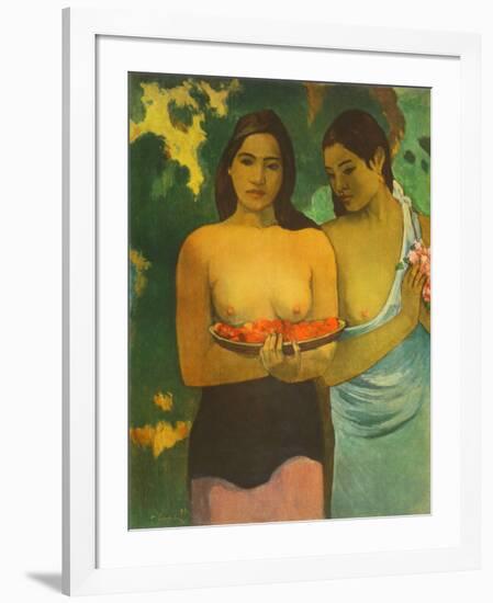 Women with Mangoes-Paul Gauguin-Framed Collectable Print