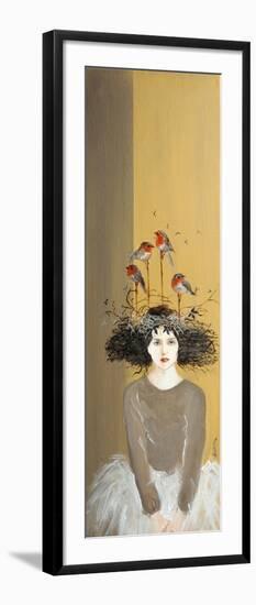 Women with Robins Nesting, 2016-Susan Adams-Framed Giclee Print