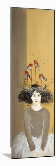 Women with Robins Nesting, 2016-Susan Adams-Mounted Giclee Print