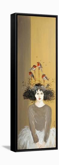 Women with Robins Nesting, 2016-Susan Adams-Framed Premier Image Canvas