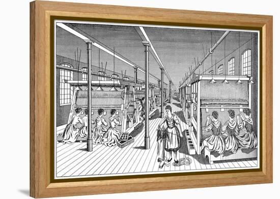 Women Workers in a Carpet Factory, C1895-null-Framed Premier Image Canvas