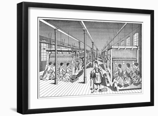 Women Workers in a Carpet Factory, C1895-null-Framed Giclee Print