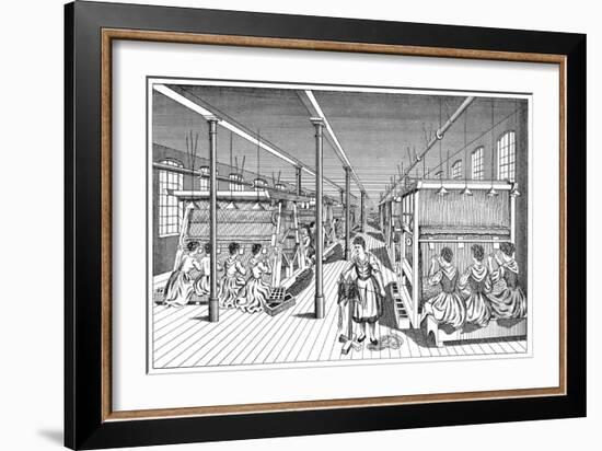 Women Workers in a Carpet Factory, C1895-null-Framed Giclee Print