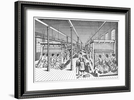 Women Workers in a Carpet Factory, C1895-null-Framed Giclee Print