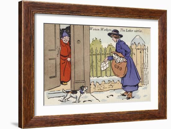 Women Workers: the Letter Carrier-null-Framed Giclee Print