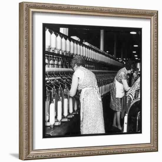 Women Working in a Cotton Mill-Henry Grant-Framed Photographic Print