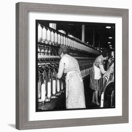 Women Working in a Cotton Mill-Henry Grant-Framed Photographic Print