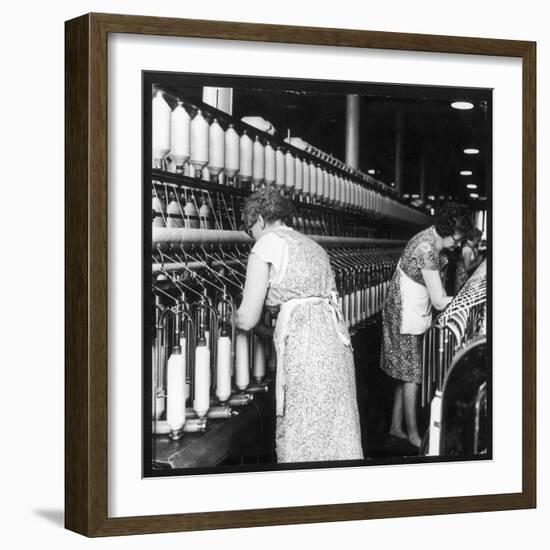 Women Working in a Cotton Mill-Henry Grant-Framed Photographic Print