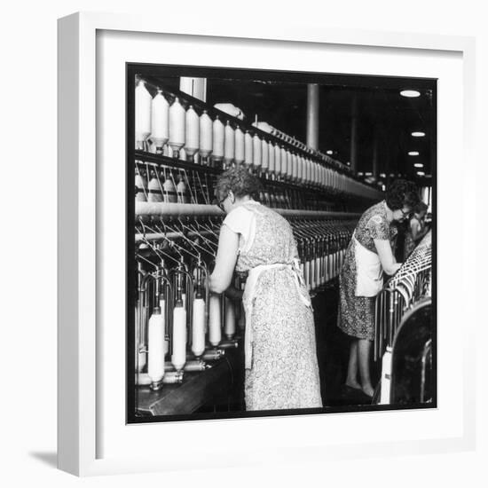 Women Working in a Cotton Mill-Henry Grant-Framed Photographic Print