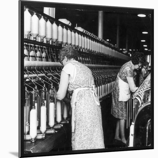 Women Working in a Cotton Mill-Henry Grant-Mounted Photographic Print