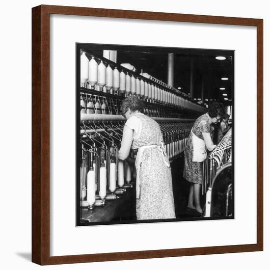 Women Working in a Cotton Mill-Henry Grant-Framed Photographic Print