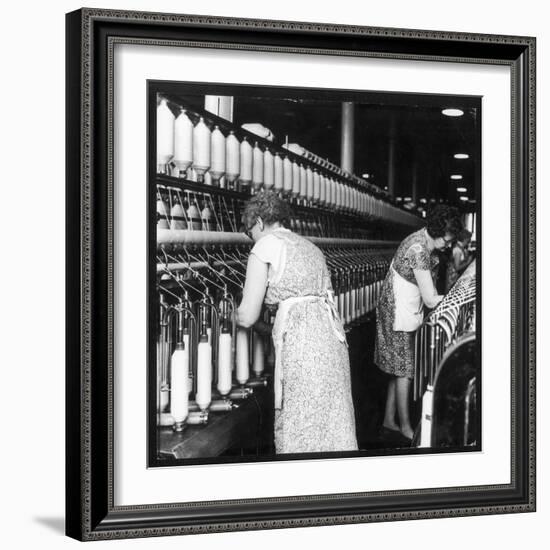 Women Working in a Cotton Mill-Henry Grant-Framed Photographic Print