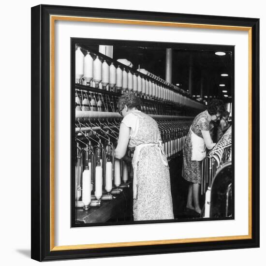 Women Working in a Cotton Mill-Henry Grant-Framed Photographic Print