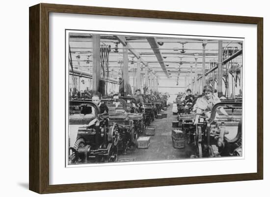 Women Working in a Lancashire Cotton-Mill-null-Framed Art Print