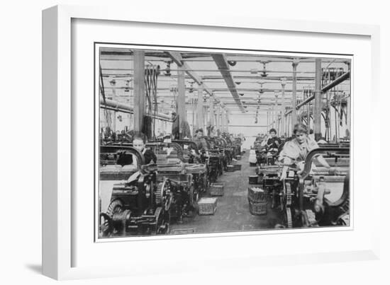 Women Working in a Lancashire Cotton-Mill-null-Framed Art Print