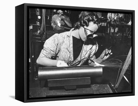 Women Working in Small Arms Factory-Hans Wild-Framed Premier Image Canvas