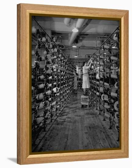 Women Working in the Textile Mill-Carl Mydans-Framed Premier Image Canvas