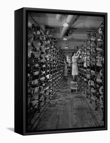 Women Working in the Textile Mill-Carl Mydans-Framed Premier Image Canvas