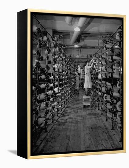 Women Working in the Textile Mill-Carl Mydans-Framed Premier Image Canvas