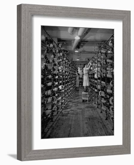 Women Working in the Textile Mill-Carl Mydans-Framed Photographic Print