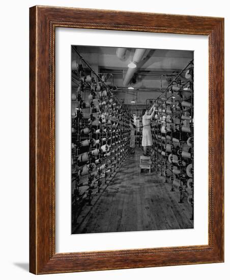 Women Working in the Textile Mill-Carl Mydans-Framed Photographic Print