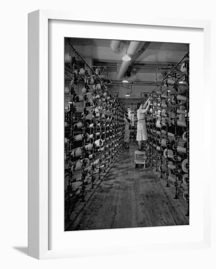 Women Working in the Textile Mill-Carl Mydans-Framed Photographic Print