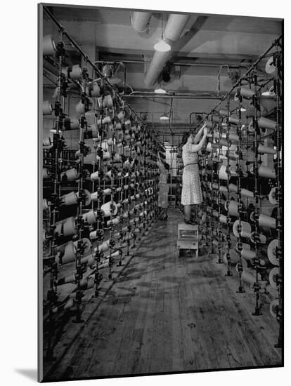 Women Working in the Textile Mill-Carl Mydans-Mounted Photographic Print