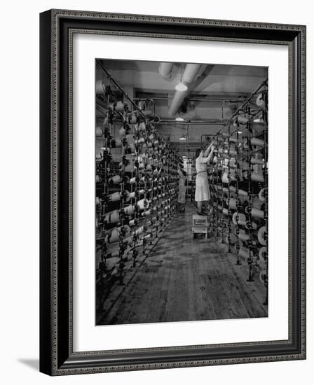 Women Working in the Textile Mill-Carl Mydans-Framed Photographic Print