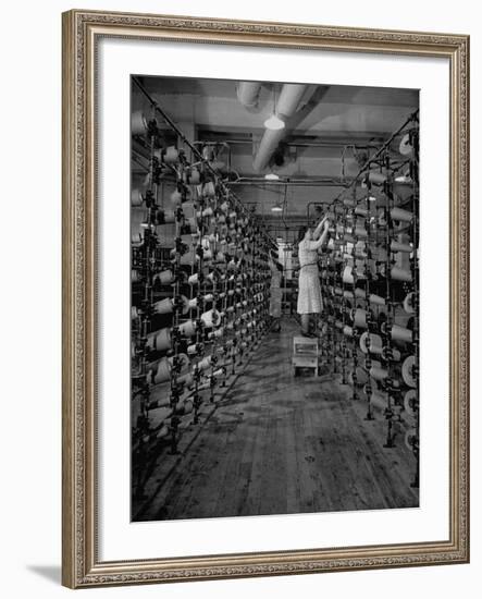 Women Working in the Textile Mill-Carl Mydans-Framed Photographic Print