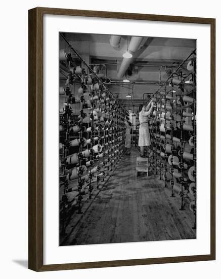 Women Working in the Textile Mill-Carl Mydans-Framed Photographic Print