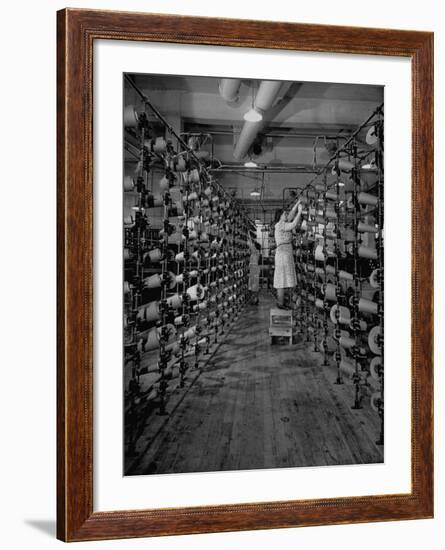 Women Working in the Textile Mill-Carl Mydans-Framed Photographic Print