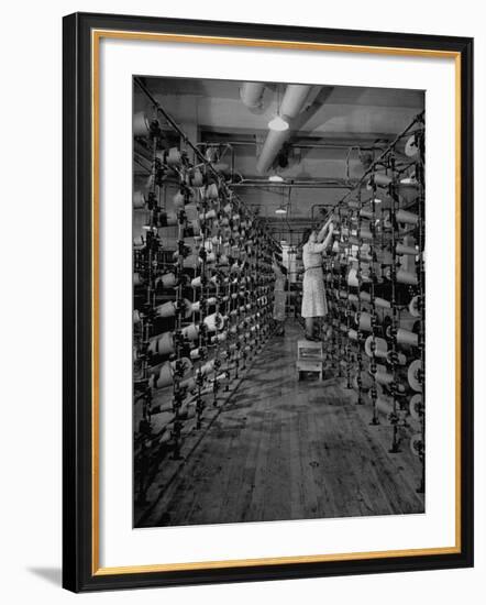 Women Working in the Textile Mill-Carl Mydans-Framed Photographic Print