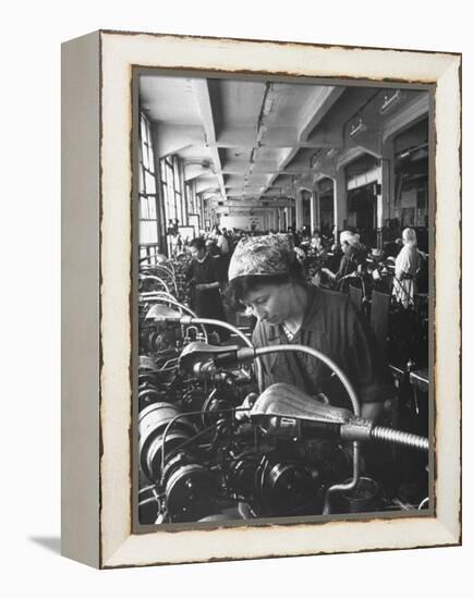 Women Working in the Watch Factory no.2 in Moscow-James Whitmore-Framed Premier Image Canvas