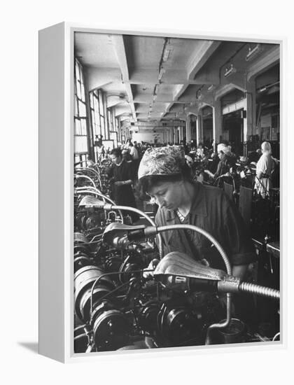 Women Working in the Watch Factory no.2 in Moscow-James Whitmore-Framed Premier Image Canvas
