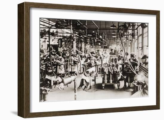 Women Working in Welding Department, Lincoln Motor Company in Detroit, Michigan During World War I-null-Framed Photo