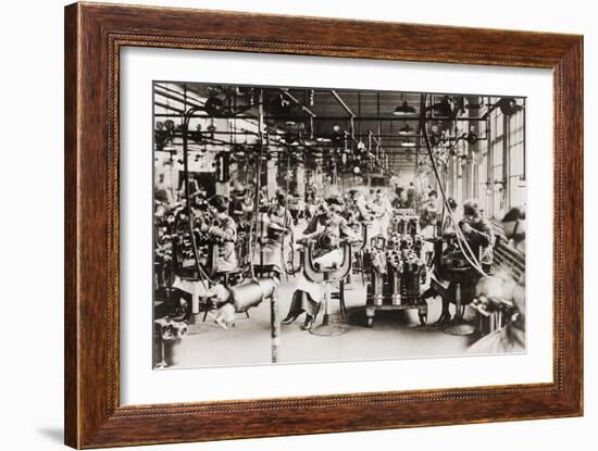 Women Working in Welding Department, Lincoln Motor Company in Detroit, Michigan During World War I-null-Framed Photo