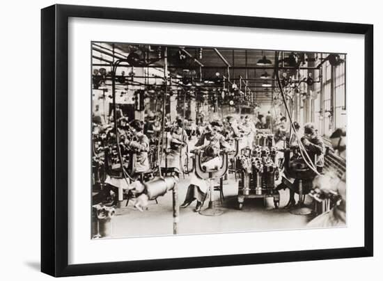 Women Working in Welding Department, Lincoln Motor Company in Detroit, Michigan During World War I-null-Framed Photo