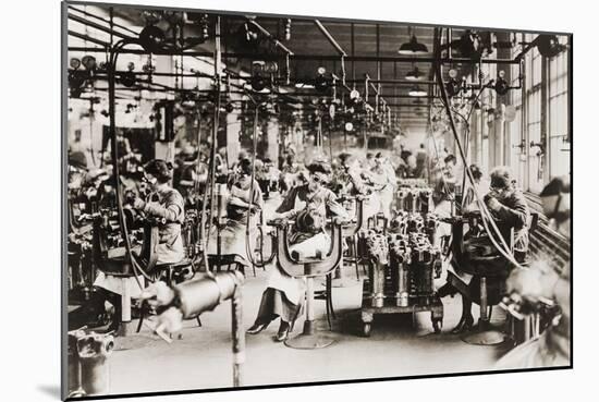 Women Working in Welding Department, Lincoln Motor Company in Detroit, Michigan During World War I-null-Mounted Photo