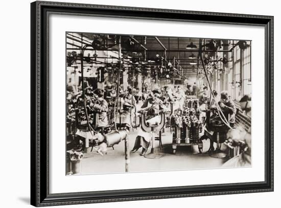 Women Working in Welding Department, Lincoln Motor Company in Detroit, Michigan During World War I-null-Framed Photo