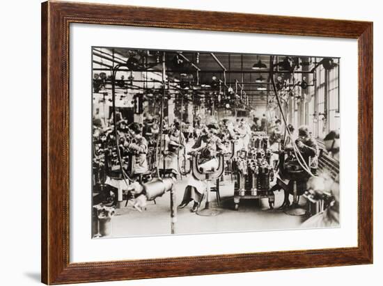 Women Working in Welding Department, Lincoln Motor Company in Detroit, Michigan During World War I-null-Framed Photo