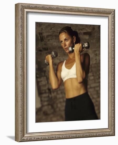 Women Working Out with Hand Wieghts, New York, New York, USA-Paul Sutton-Framed Photographic Print