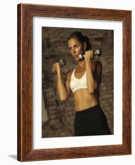 Women Working Out with Hand Wieghts, New York, New York, USA-Paul Sutton-Framed Photographic Print