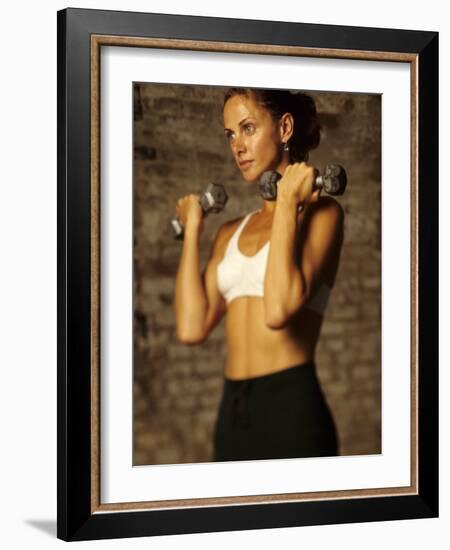 Women Working Out with Hand Wieghts, New York, New York, USA-Paul Sutton-Framed Photographic Print