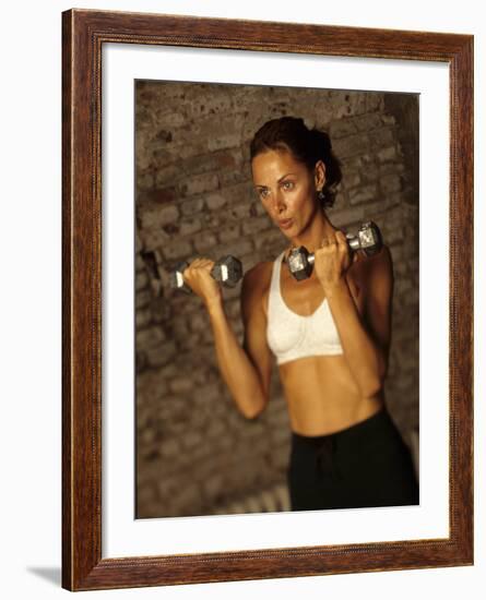 Women Working Out with Hand Wieghts, New York, New York, USA-Paul Sutton-Framed Photographic Print