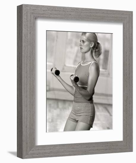 Women Working Out with Hand Wieghts, New York, New York, USA-Chris Trotman-Framed Photographic Print