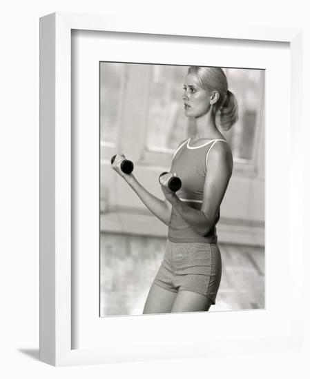 Women Working Out with Hand Wieghts, New York, New York, USA-Chris Trotman-Framed Photographic Print