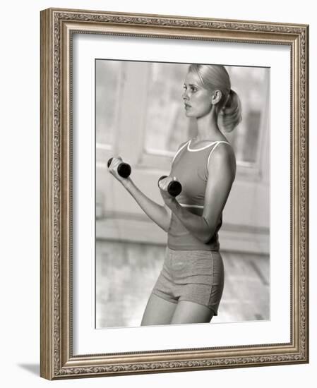 Women Working Out with Hand Wieghts, New York, New York, USA-Chris Trotman-Framed Photographic Print