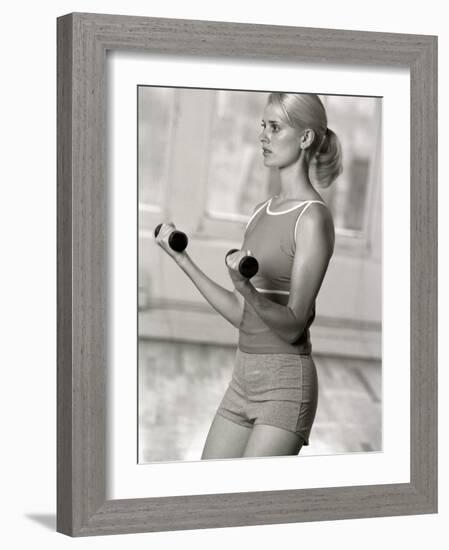 Women Working Out with Hand Wieghts, New York, New York, USA-Chris Trotman-Framed Photographic Print