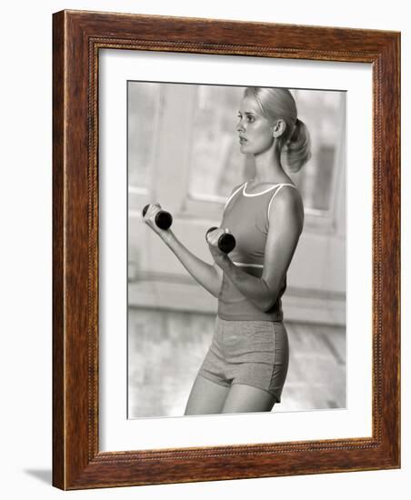 Women Working Out with Hand Wieghts, New York, New York, USA-Chris Trotman-Framed Photographic Print