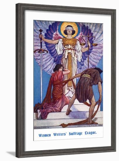 Women Writers' Suffrage League-W.H. Margetson-Framed Art Print